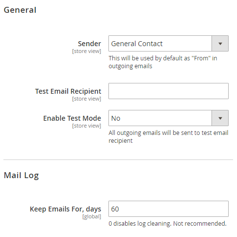 Abandoned Cart Email General Settings