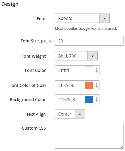 Free Shipping Bar Design Settings