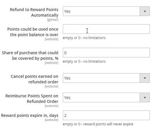 New Setting Options