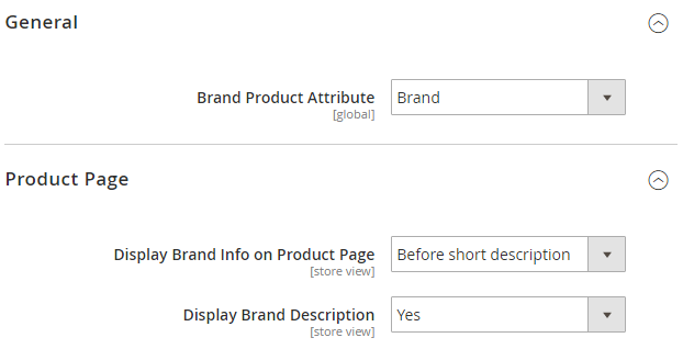 Shop by Brand General Configuration