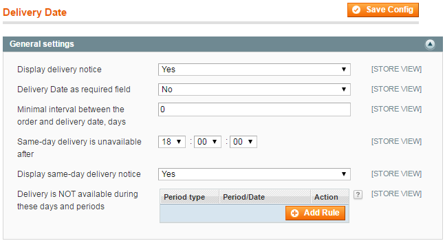 Delivery Date as a Required Field