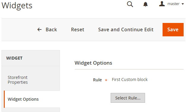 Related Products Rule as a Widget Option
