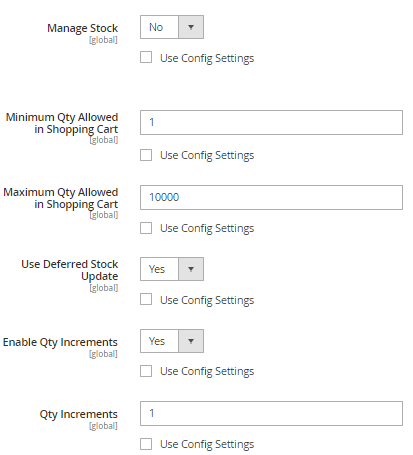 Without Stock Management Method Settings Without Stock Management Method Settings
