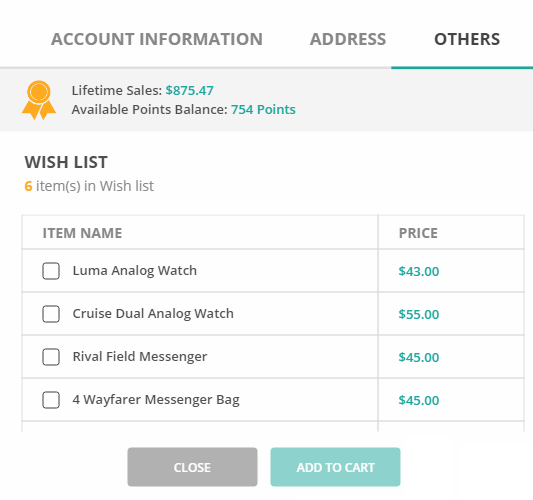 Points and Lifetime Sales Balances in POS