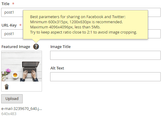 The Image Upload Functionality