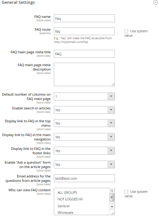 FAQ Article Page