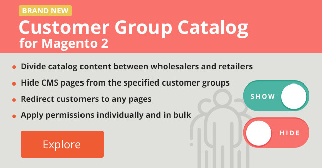 Customer Group Catalog for Magento 2