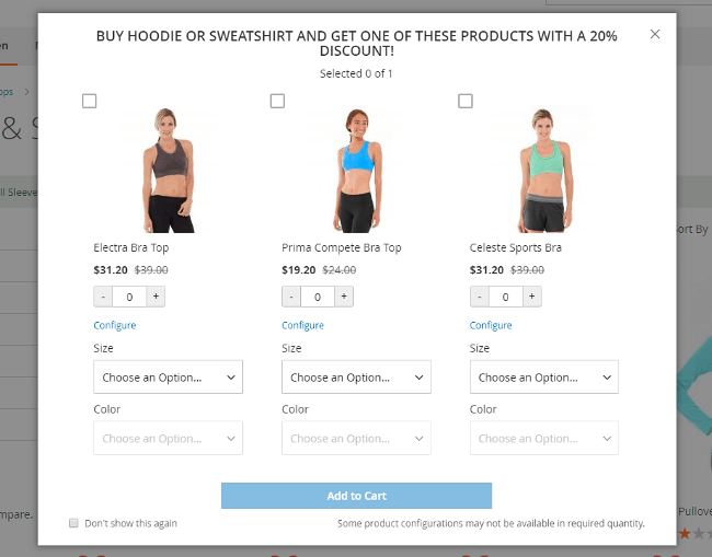 Buy item X and get % discount on item Y’ rule