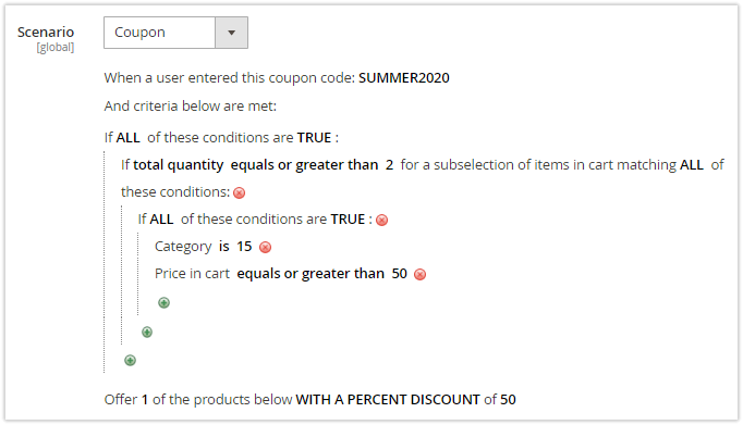 Coupon - Magento 2 Cross-Selling Scenario