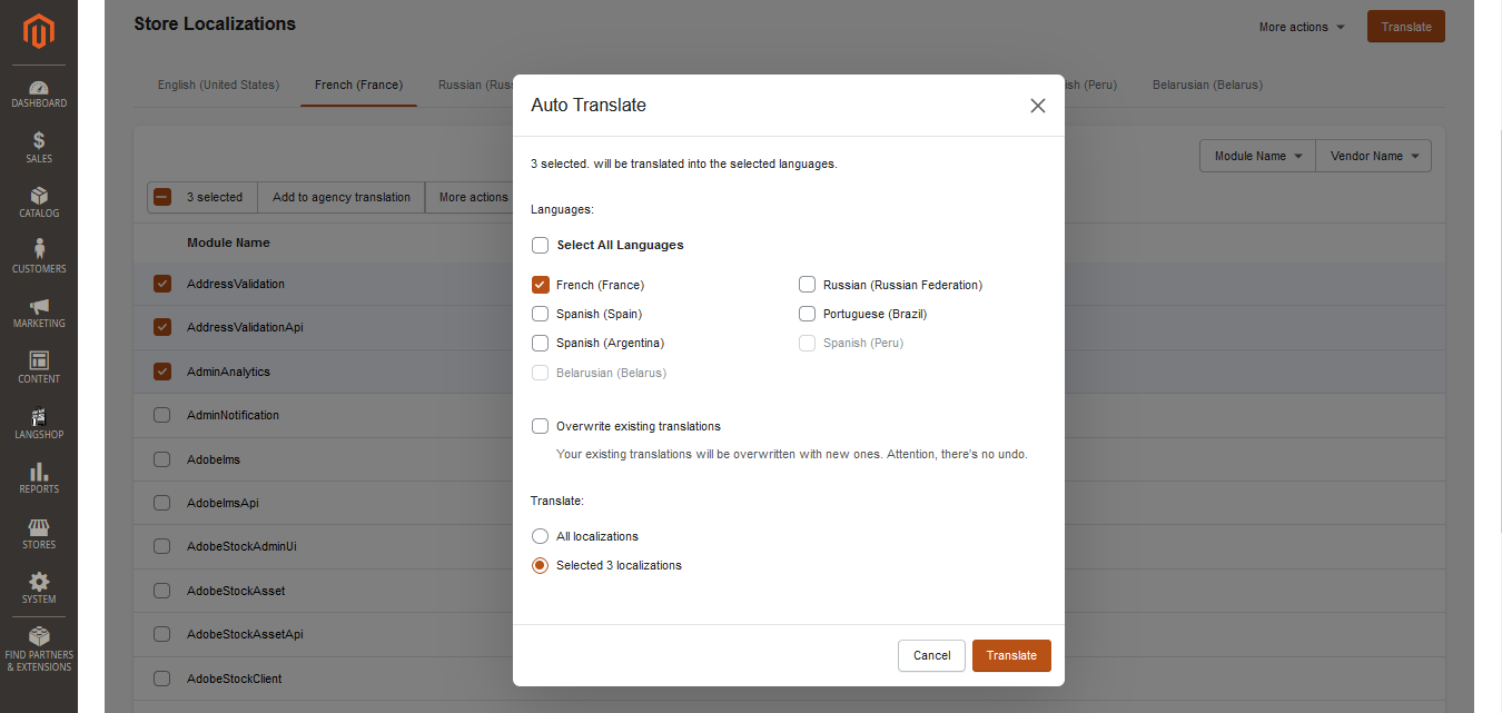translate extensions Magento 2