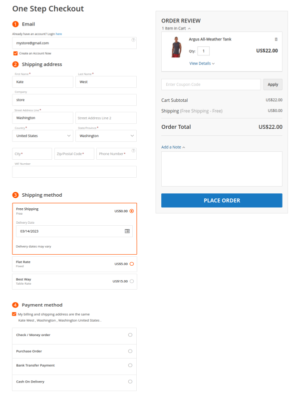 Magento 2 Smart One Step Checkout