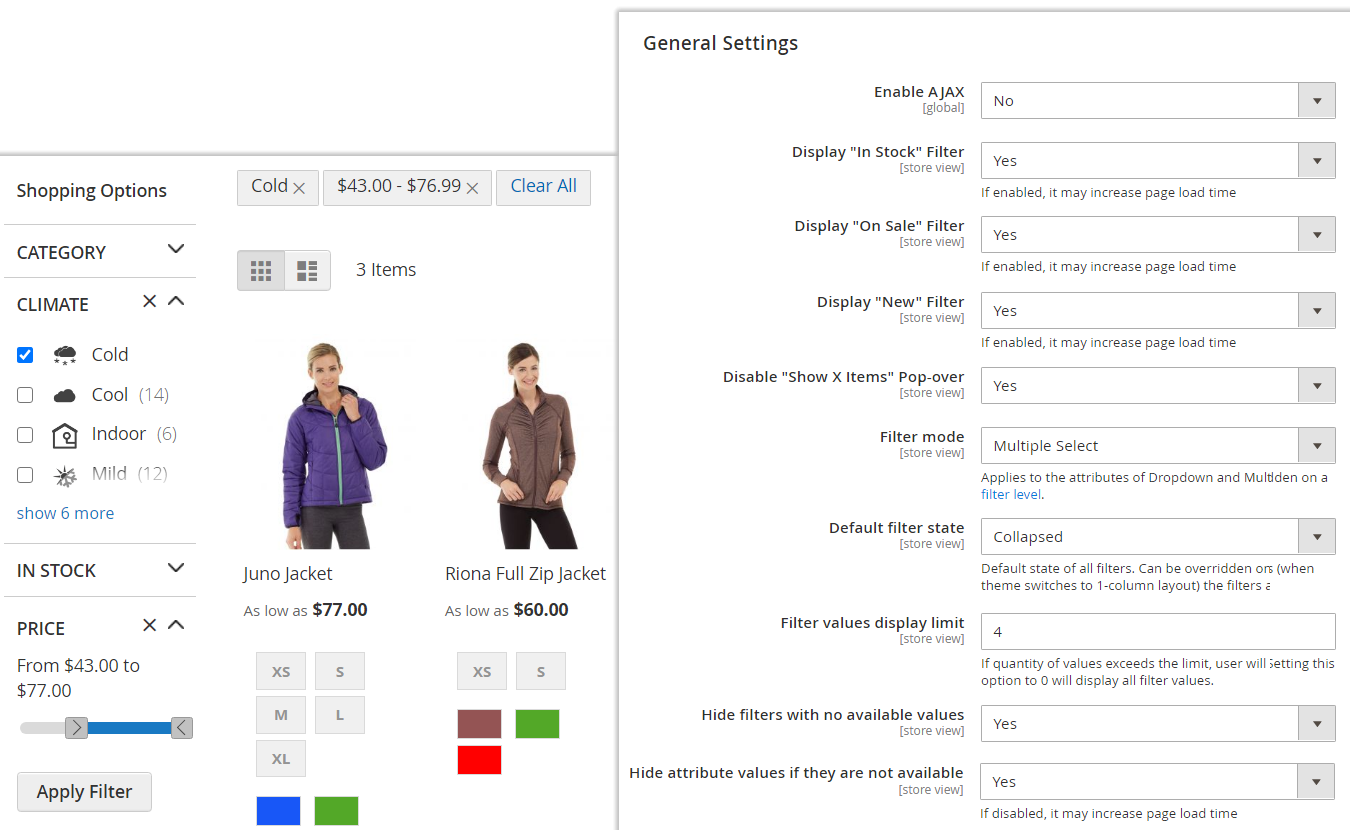 Layered Navigation on Magento 2 store