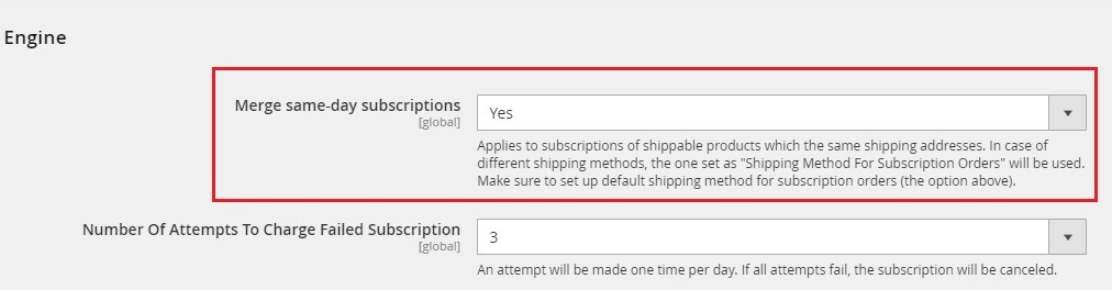 merge same day subscriptions magento